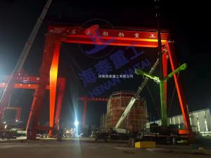 造船門(mén)機(jī)連夜吊裝，海泰重工助力蘇豪船舶起航